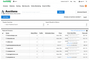 godaddy expired domains